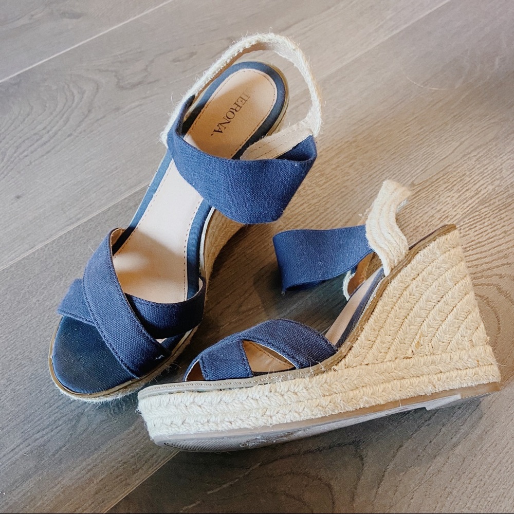 Merona Navy Blue Platforms / Wedges